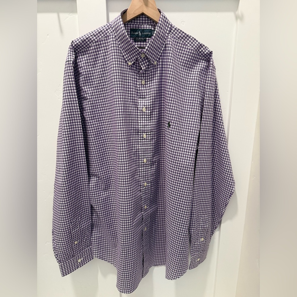 Polo Ralph Lauren Purple Gingham Men's Shirt